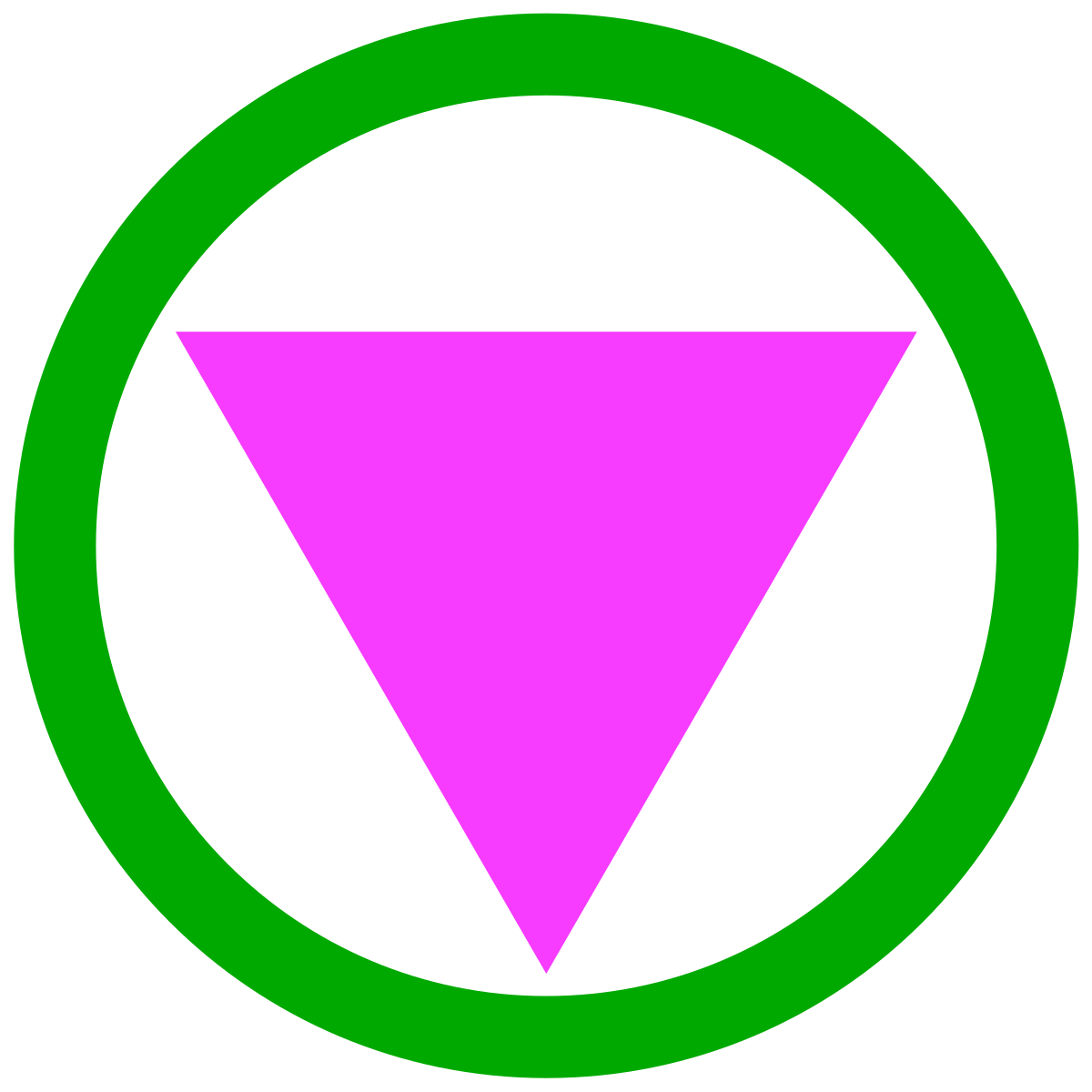 groen-roos symbool geïntroduceerd op anti-homophobia workshops tijdend de opkomst van de safe(r) spaces beweging